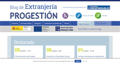 Desktop Screenshot of blogextranjeriaprogestion.org