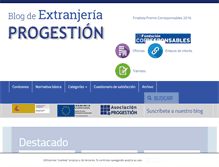 Tablet Screenshot of blogextranjeriaprogestion.org